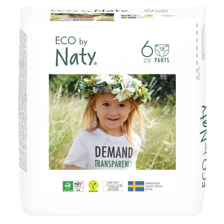 ECO by Naty Naťahovacie plienkové nohavičky Naty XL 16+ kg (18ks)